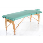 RestPro Classic 2 Blue Green Κρεβάτι Μασάζ Φυσικοθεραπείας Βαλίτσα Ξύλινο με θήκη φορητό